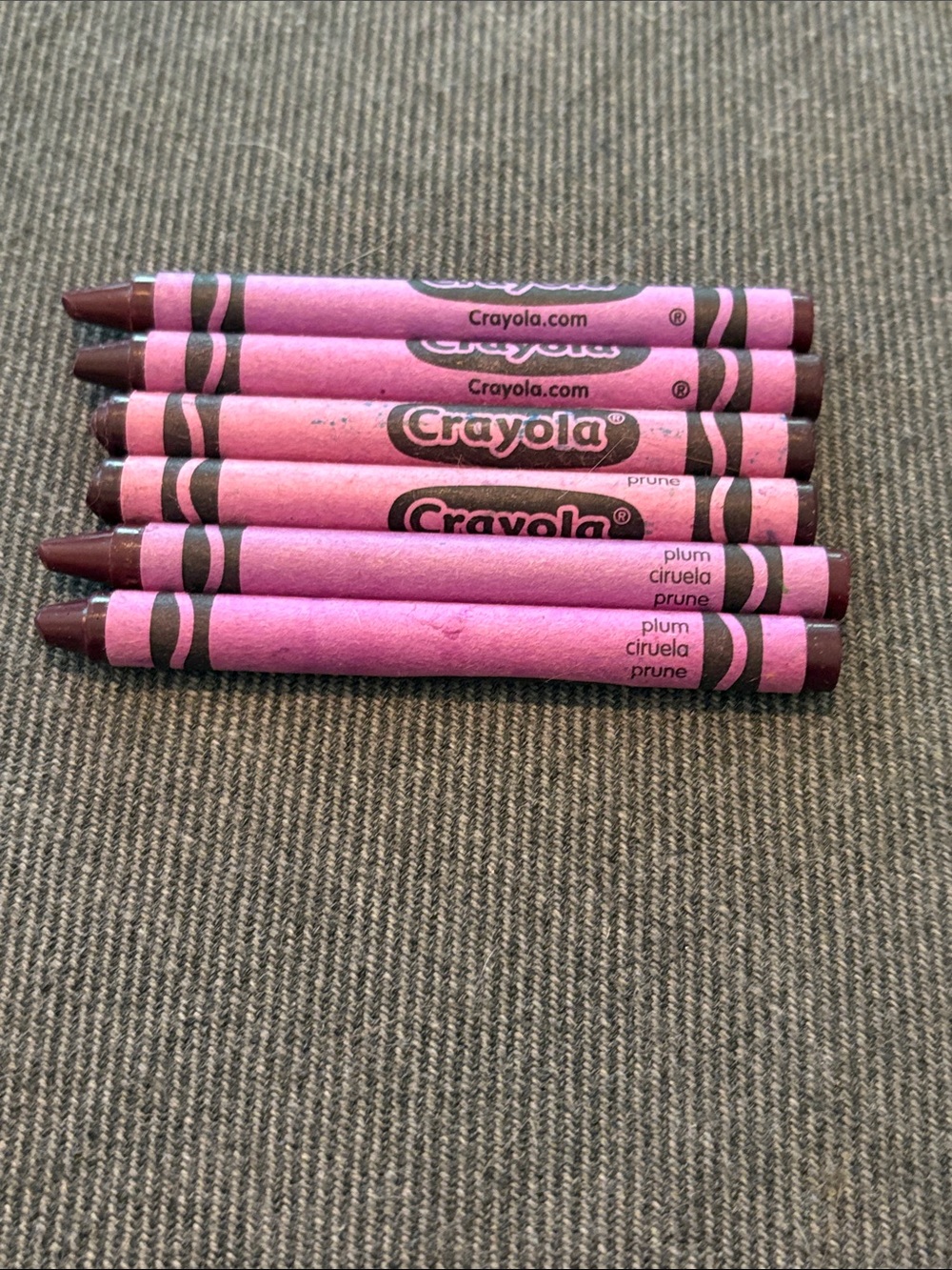 Retired Vintage Crayola Crayons in Plum- Set of 6